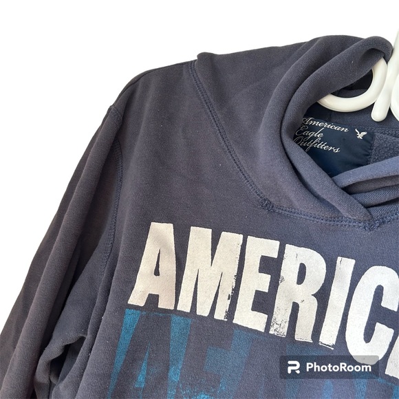 ✨3/$20✨ American Eagle Women’s Blue Long Sleeve Hoodie - Picture 4 of 8
